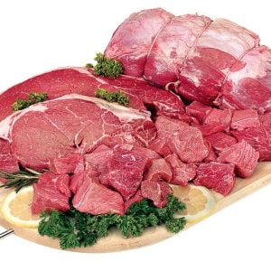 Assorted Raw Beef on a Wooden Board Food Picture
