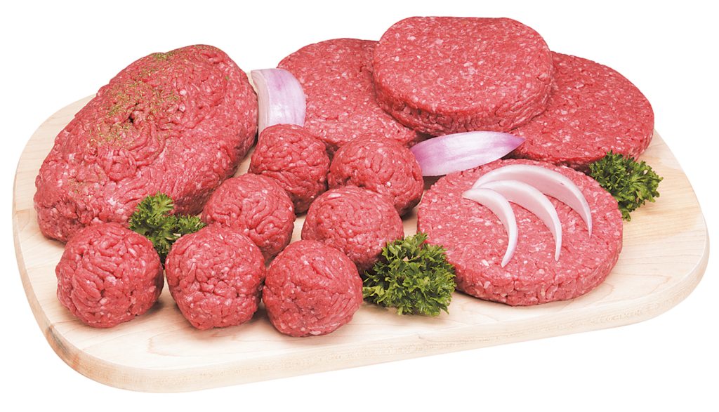 Raw Ground Beef on a Wooden Board Food Picture