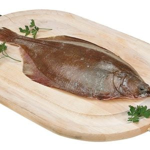 Whole Raw Flounder on Wooden Surface Food Picture