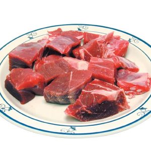 Raw Goat Meat on a Plate Food Picture