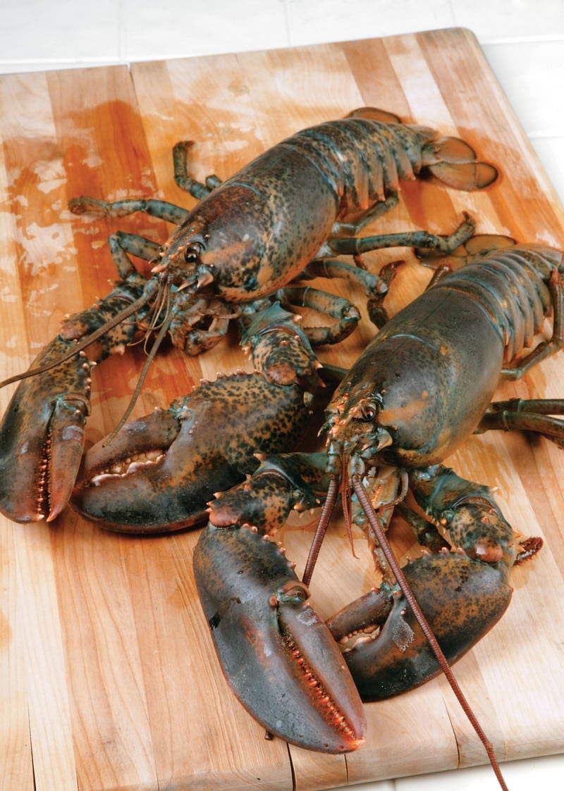 Full lobster on wooden slab Food Picture