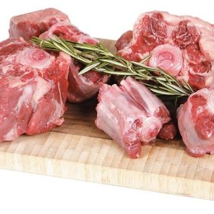 Raw Oxtail on a Wooden Board Food Picture