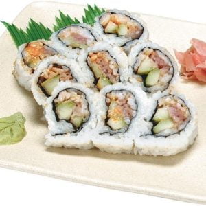 Raw Sushi Maki on Light Colored Plate Food Picture