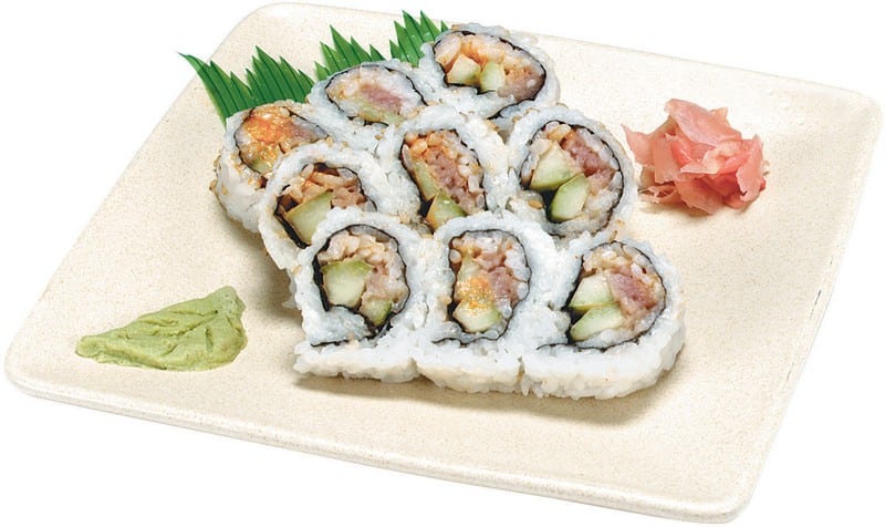 Raw Sushi Maki on Light Colored Plate Food Picture