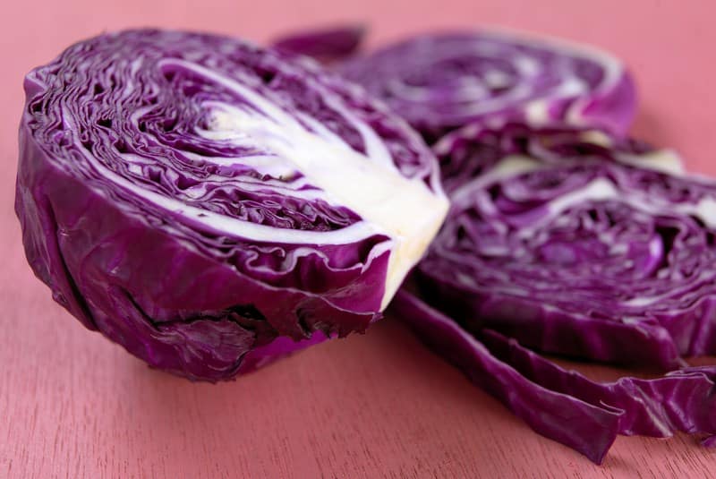 Fresh Sliced Red Cabbage on Table Food Picture
