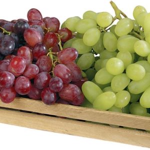 Red and Green Grapes in a Basket Food Picture
