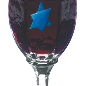 Red Wine in Clear Glass with Blue Star Food Picture
