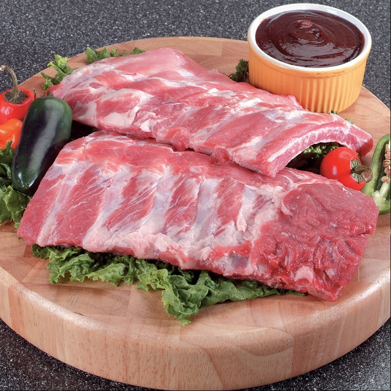Raw Pork Ribs with Barbecue Sauce Food Picture