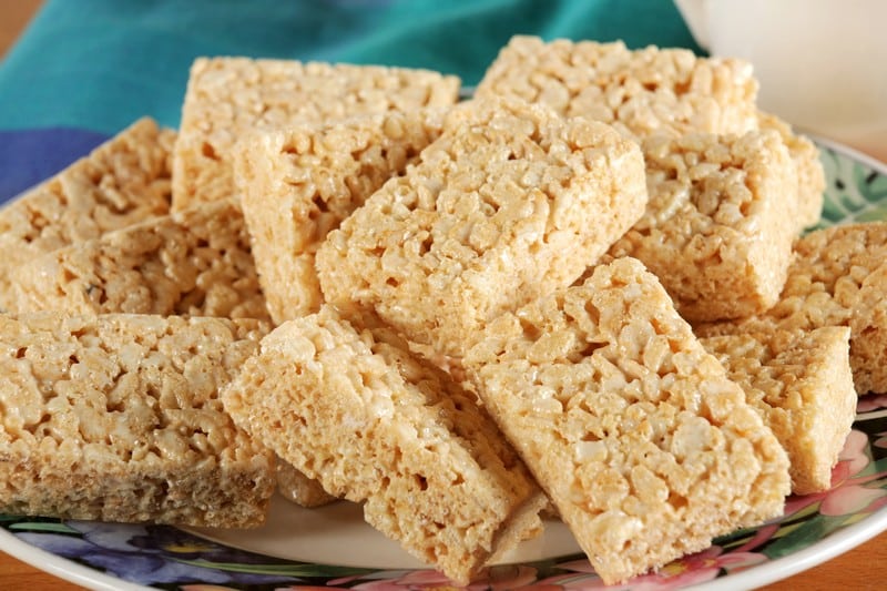 Rice Cereal Marshmallow Squares - Prepared Food Photos, Inc.