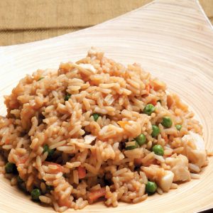 Thai Rice on Wooden Plate Food Picture