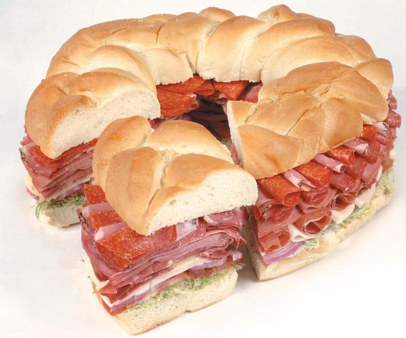 Round Deli Sandwich Food Picture