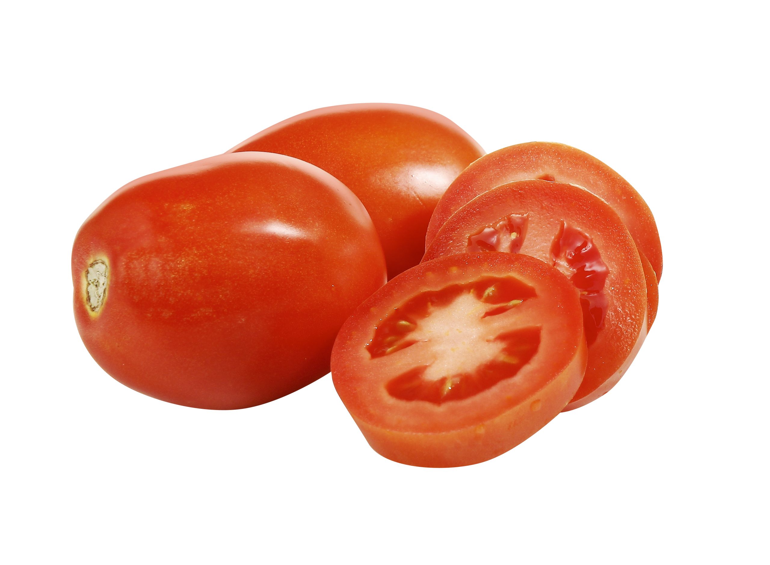 Whole & Sliced Roma Tomatoes Food Picture