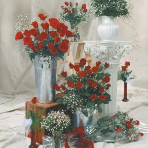 Group of Rose Bouquets Food Picture