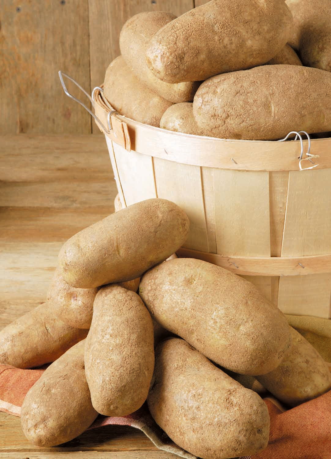 Russet Potatoes in a Basket Food Picture