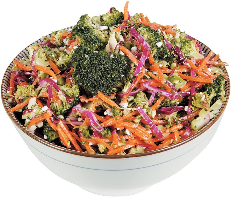 Broccoli Salad in White Bowl Food Picture