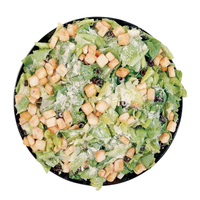 Caesar Salad in Black Bowl Food Picture