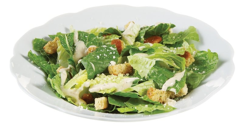 Caesar Salad in White Bowl Food Picture