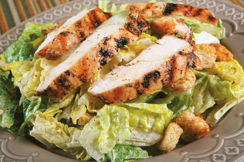Grille Chicken Caesar Salad in Bowl Food Picture