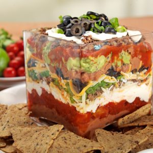 Seven Layer Taco Salad Dip With Tortilla Chips Food Picture