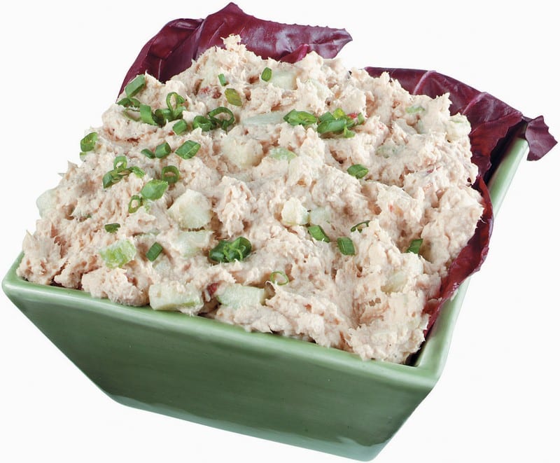 Tuna Salad in Decorative Bowl with Garnish Food Picture