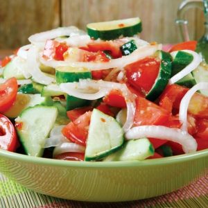 Vegetable Salad in Green Bowl Food Picture