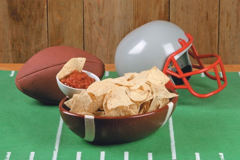 Chips and Salsa during football Food Picture