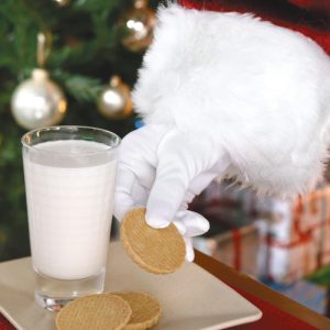 Santa Grabbing Cookie Food Picture