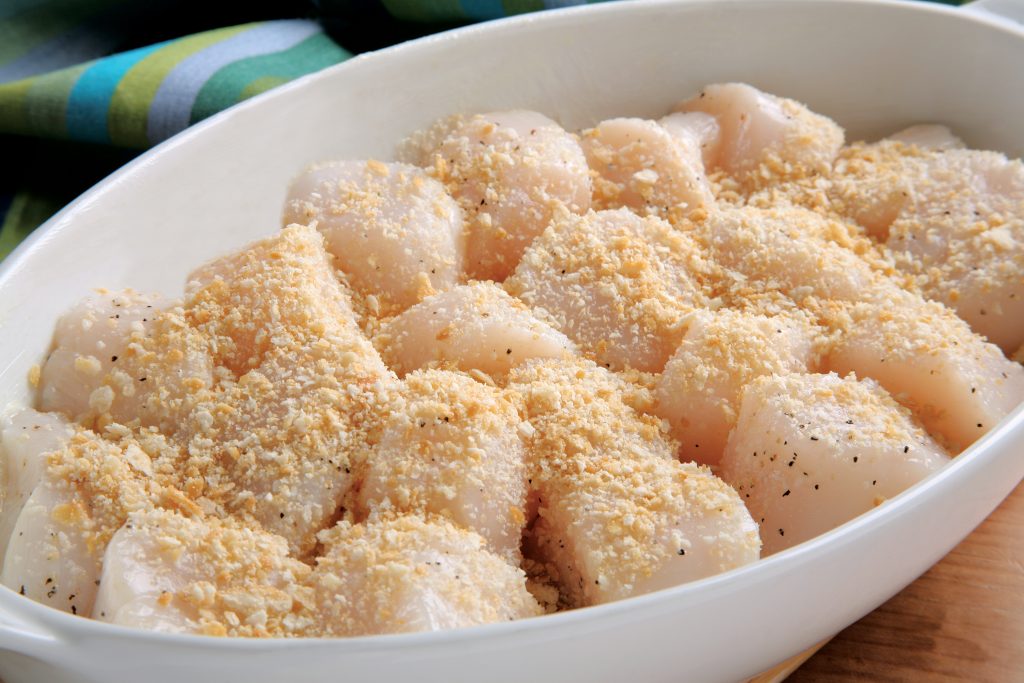 Raw Scallops with Breadcrumbs Food Picture