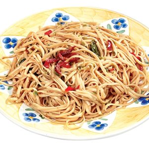 Sesame Noodles on Decorative Plate Food Picture