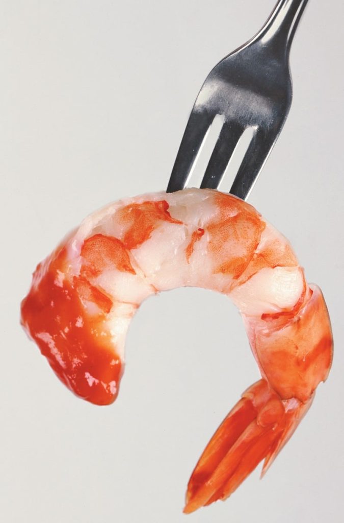 Single Shrimp on Fork Food Picture