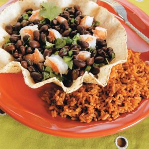 Black Bean and Shrimp Tostada Food Picture