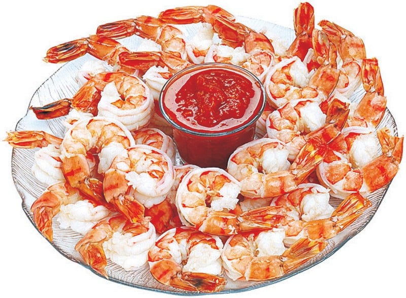 Shrimp Cocktail in Clear Bowl Food Picture