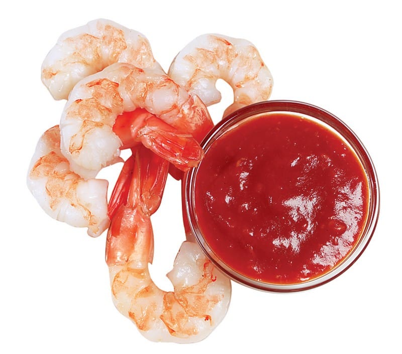 Shrimp Cocktail on White Background Food Picture