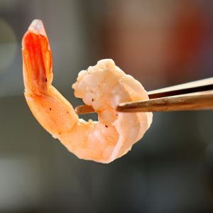 Shrimp Held By Chopstix Food Picture