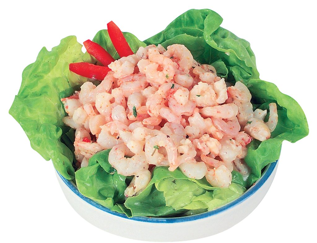 Shrimp Salad over Greens in Bowl Food Picture