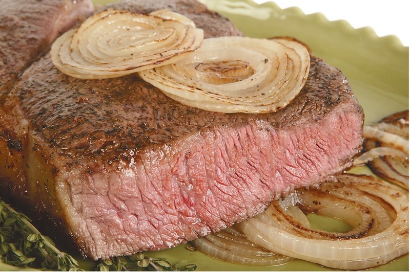 Sirloin Steak with Onions Food Picture