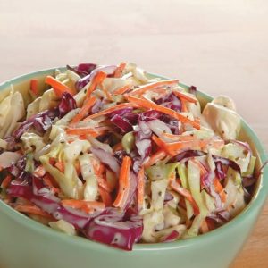 Coleslaw in a Bowl on Table Food Picture