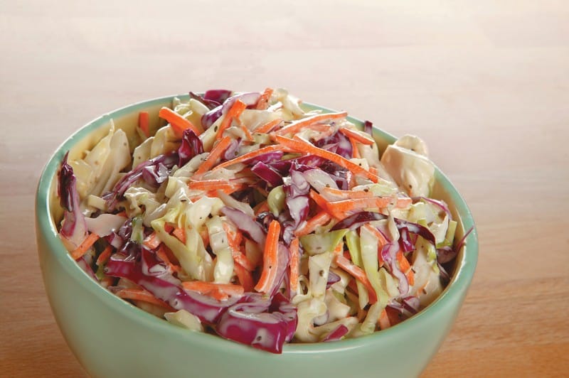 Coleslaw in a Bowl on Table Food Picture