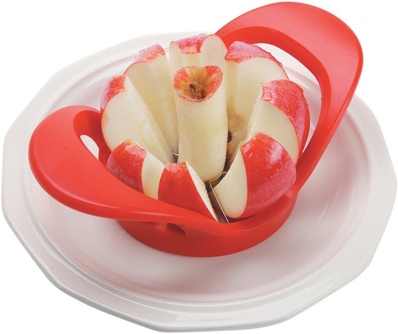 Sliced Apples in a Bowl on a Plate Food Picture