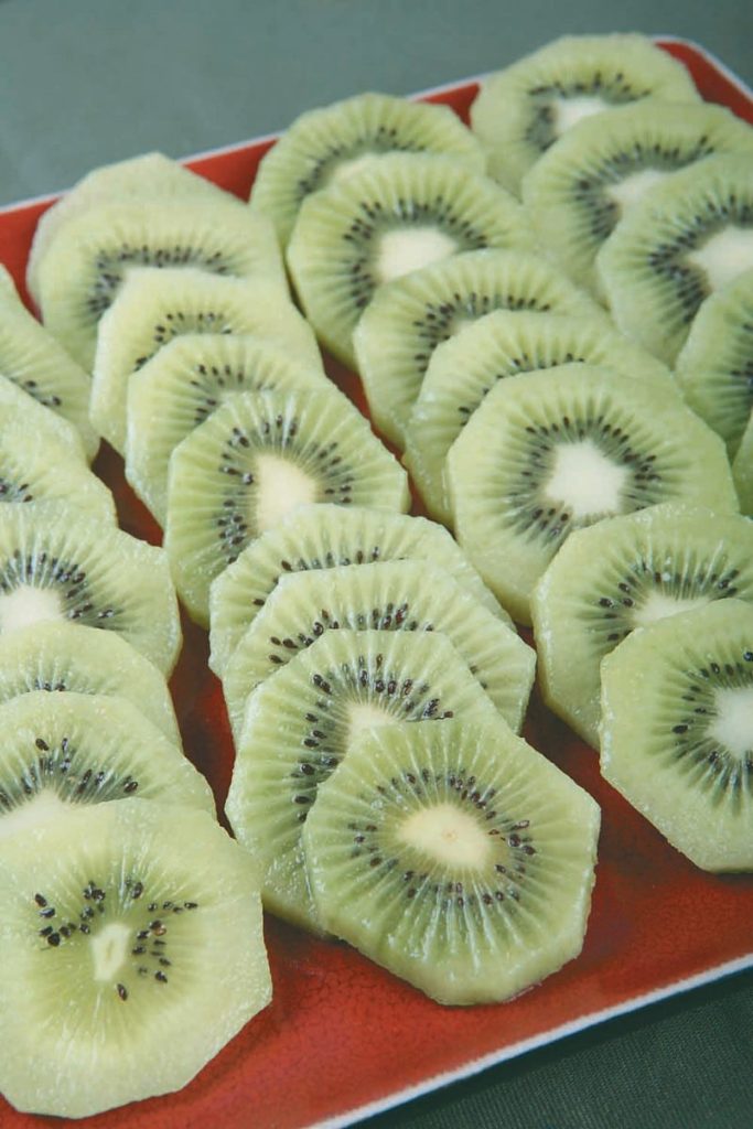Sliced Kiwi on a Plate Food Picture
