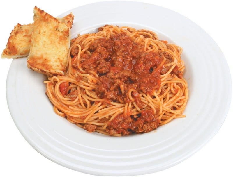 Spaghetti and Garlic Bread Food Picture