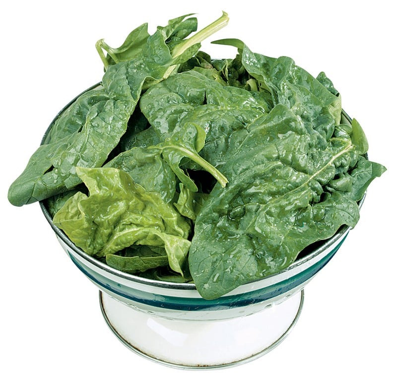 Bowl of Large Spinach Leaves Food Picture