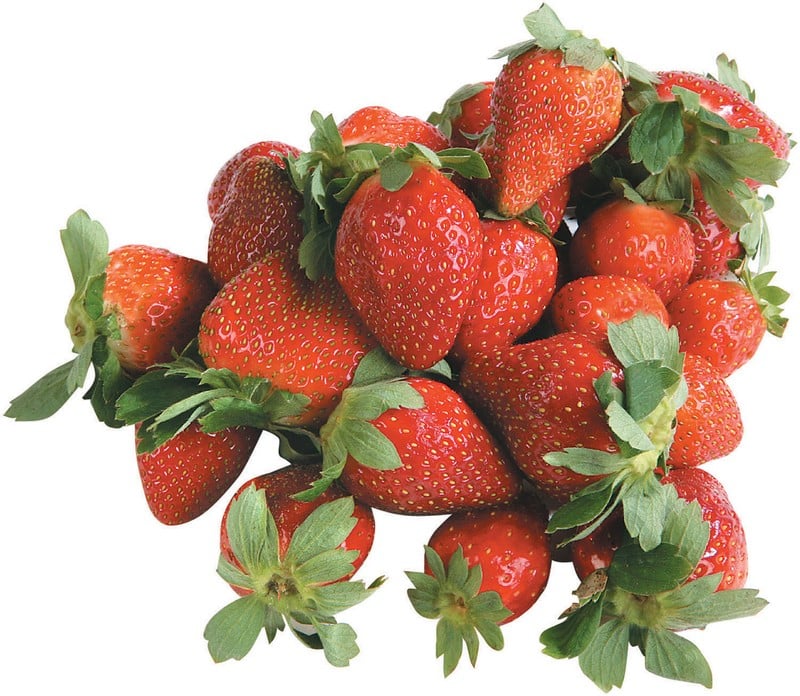 A Pile of Loose Strawberries Food Picture