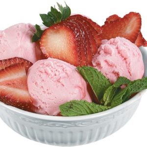Strawberry Ice Cream with Strawberries Food Picture