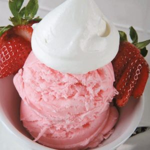 Strawberry Sundae in Dish Food Picture