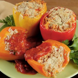 Stuffed Peppers with Sauce Food Picture
