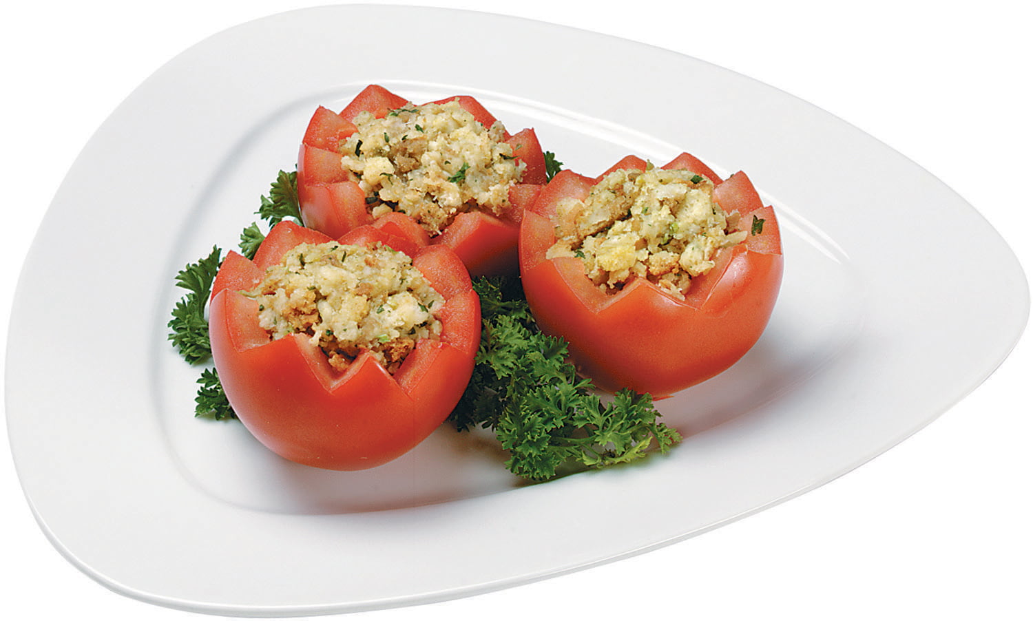 Stuffed Tomatoes on a Plate Food Picture