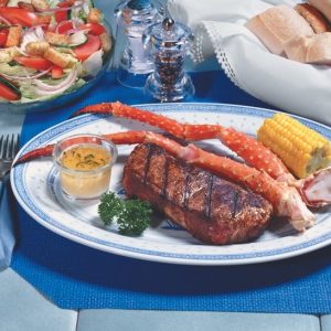 Surf and Turf with Corn and Butter Food Picture