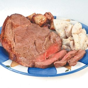 Surf and Turf on Decorative Plate Food Picture