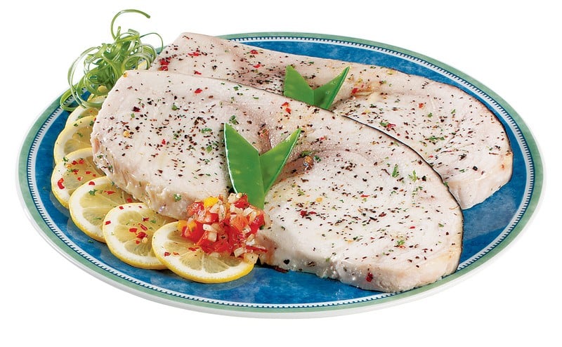 Swordfish with Garnish on Plate Food Picture